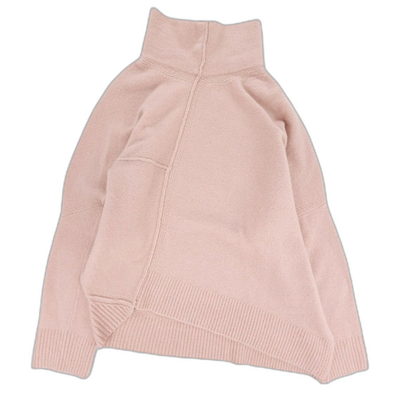 NEW Allsaints Wool Yak Lock Roll Neck Sweater Rose Pink Lagenlook Boho Minimal - Picture 7 of 8